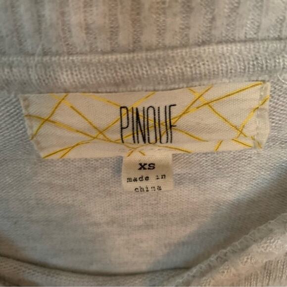 Pinouf XS Gray Stripe Sleeve Lightweight Knit Pullover Sweater - Picture 4 of 5